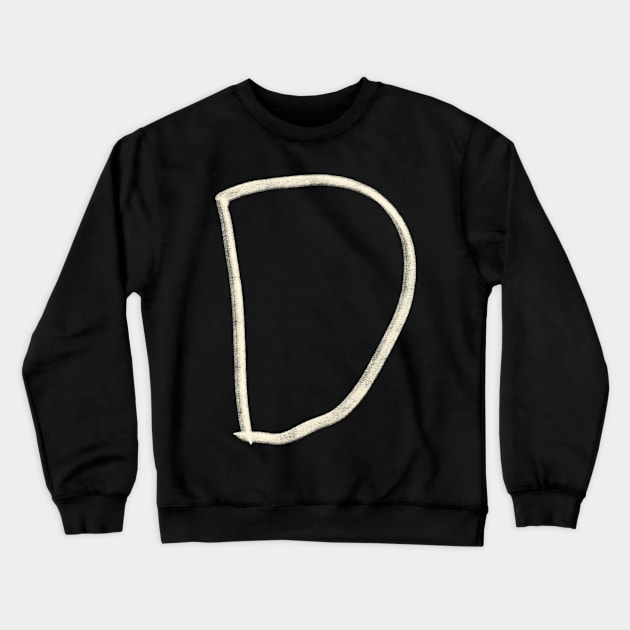 Hand Drawn Letter D Crewneck Sweatshirt by Saestu Mbathi